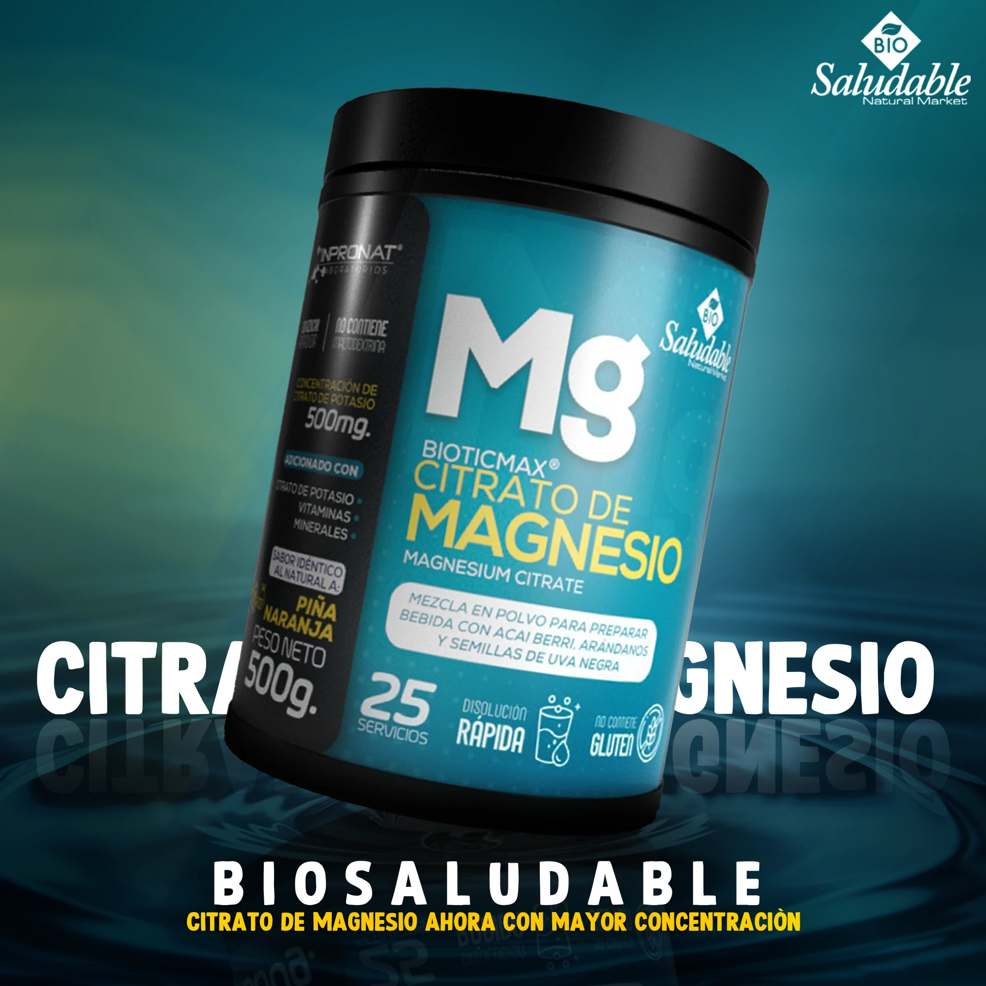 CITRATO DE MAGNESIO X 500 GR BIOSALUDABLE - Image 2