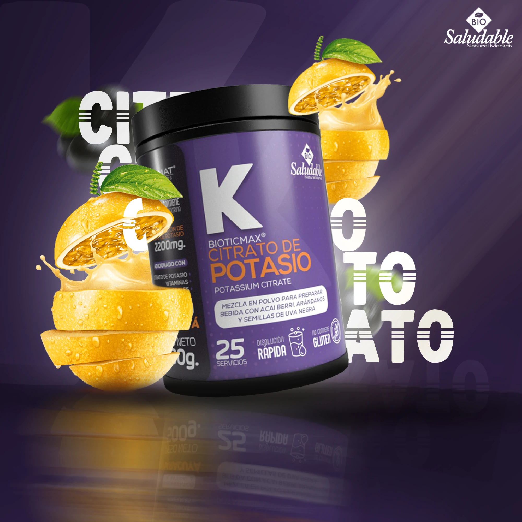 CITRATO DE POTASIO X 500GR BIOSALUDABLE - Image 2