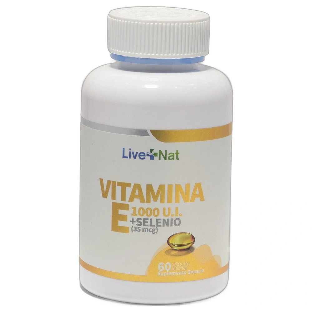 VITAMINA E 1000 + SELENIO 60 CAPS LIVE NAT